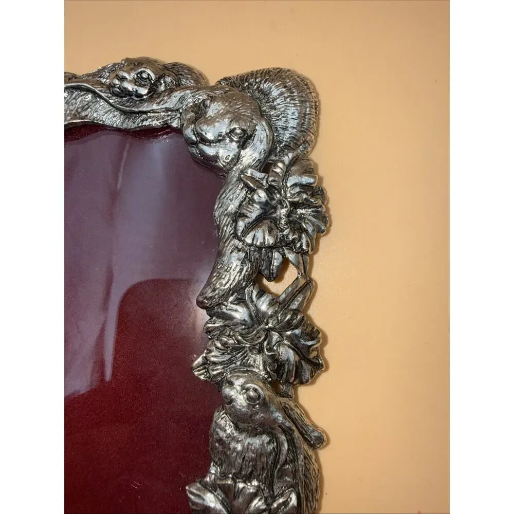 Vintage Arthur Court Photo Frame 6”x 5”Photo Rabbit Bunny Design 1995 Pewter